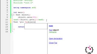 c++\ a pointer to an object class