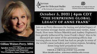 Special Guest Lecture: “The Surprising Global Legacy of Anne Frank”