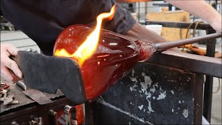 Making an Encalmo Vase Full Glassblowing Process