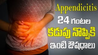 Appendicitis Causes \u0026 Symptoms ! Appendix in telugu! 24 గంటల నొప్పికి ఇంటి ఔషధాలు! #appendicitis