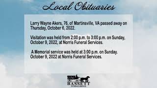 Obits for October 10, 2022