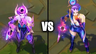 Dark Cosmic Diana vs Prestige Dark Cosmic Diana Skins Comparison (League of Legends)