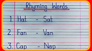 Rhyming Words || 10 Rhyming Words