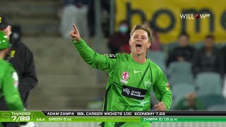 Adam Zampa 2 wickets vs Sydney Thunder| 1st Match - Sydney Thunder vs Melbourne Stars