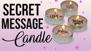 Secret Message In A Candle - EASY DIY