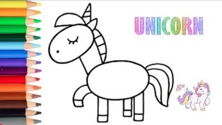 How to draw Unicorn | Easy UnicornDrawing | Easy Drawings for Kids #drawunicornforkids #drawunicorn