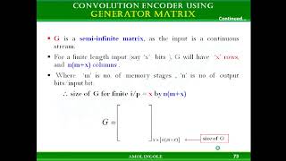 Convolution Encoder using Generator matrix G