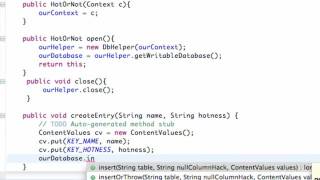 Android Application Development 117 Inserting Data into SQLite Database