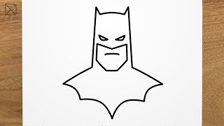 How to draw BATMAN step by step, EASY