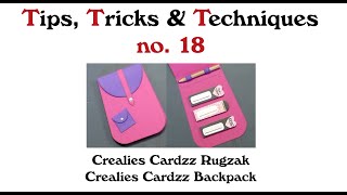 Crealies TTT no. 18: Crealies Cardzz Rugzak / Backpack