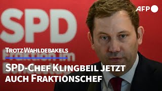 SPD-Chef Klingbeil auch zum Fraktionsvorsitzenden gewählt | AFP