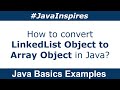 How to convert LinkedList Object to Array Object in Java | Java Inspires