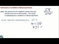 restrictions on a radical with a variable