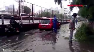 Jalan Arjuna Selatan, Kemanggisan, Jakarta Barat Terendam Banjir, Kemacetan Tidak Terhindarkan