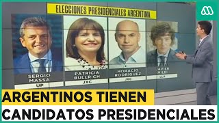 Argentina define los candidato presidenciales: Javier Milei lidera las encuestas