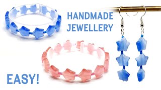 Easy Handmade Jewellery Stringing with Cat's Eye Glass Stars