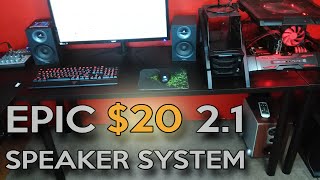 How To Make Your Own EPIC Budget $20 2.1 Speaker System (VLOG)