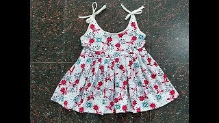 6 month baby frock cutting and stiching easy method