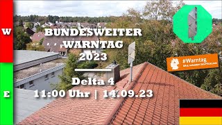 Bundesweiter Warntag 2023 - Sirenenalarm | Delta 4 | #Warntag in Überlingen