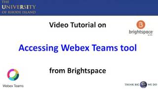 How to Access Webex Tool from Brightspace