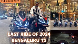 Last Ride of 2024 to Bengaluru Airport Terminal 2 | Aprilia RS457 Group Ride 🚴‍♂️✨