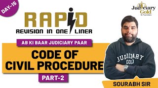 Code of Civil Procedure (Part 2) for Judiciary Exam Preparation | Rapid Revision in One Liners