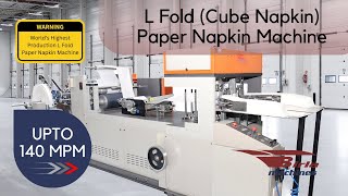 Automatic L-Fold (Cube) Paper Napkin Machine | High production tissue paper machine | Birla Machines