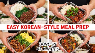 Cheap \u0026 Easy Korean-Style Meal Prep Recipes For The Week! Done In 45 Minutes!