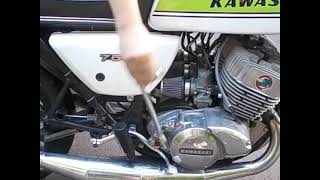 1974 Kawasaki H2B start up