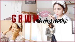 【GRWM】モーニングルーティン風♡起きてから出かけるまでの日常〜メイク/ヘア/コーデ【morning routine】