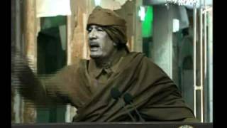 خطاب الزعيم الليبي معمر القذافي