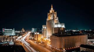 Moscow historical center night timelapse