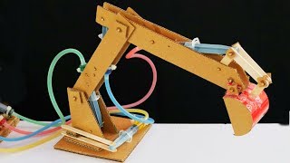 Hydraulic JCB From Cardboard at Home Hydraulic JCB From Cardboard at Home