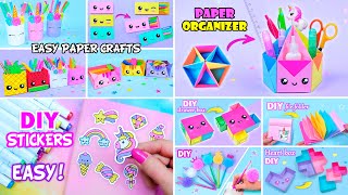 EASY CRAFT IDEAS / School Craft Idea / DIY Craft School hacks / Origami craft / DIY Stickers