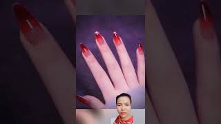 parte42 Red nail gel💅🏻តជែលពណ៌ក្រហមចុងក្រចក