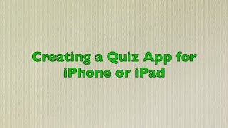 Creating a Simple App for iPhone - Quiz for Capital of Countries