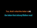 Asleep At The Wheel  - The Letter That Johnny Walker Read (m f duet)  clay wood karaoke