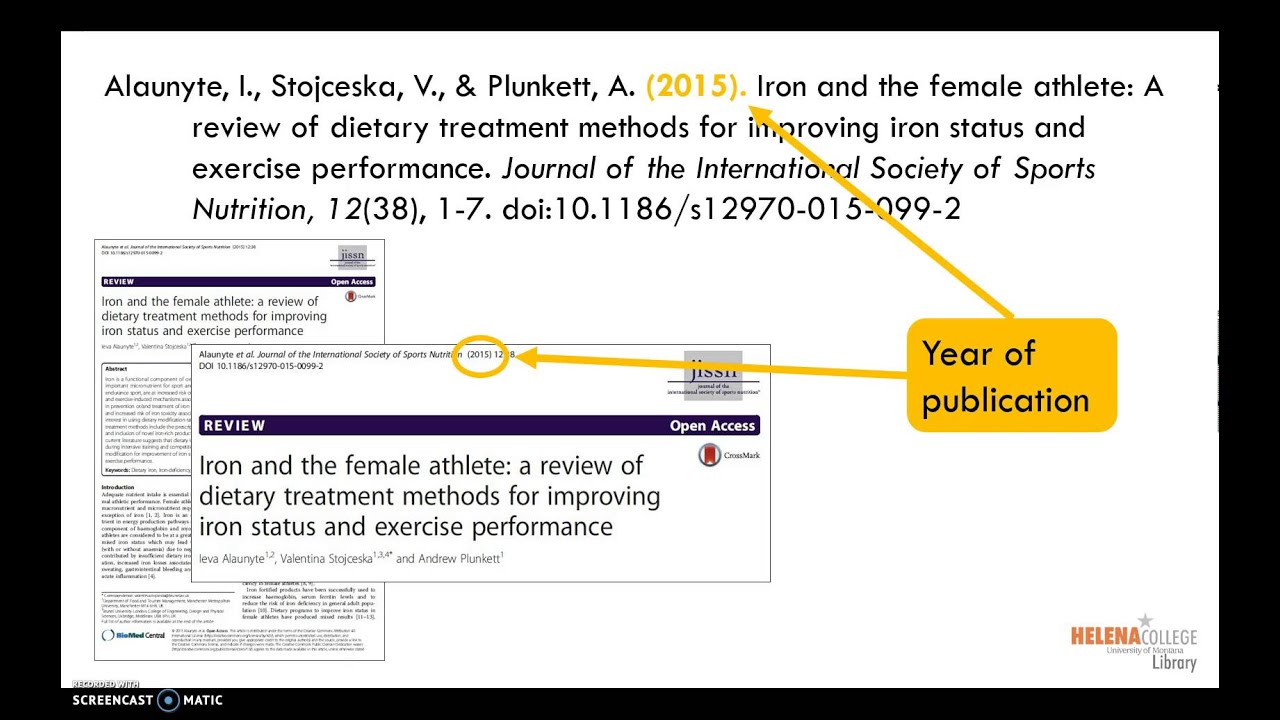 Apa Style Referencing Journal Article Design Talk