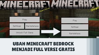 Cara Ubah Minecraft Bedrock Menjadi Full Versi Gratis! EASY!