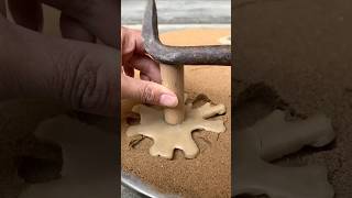 Casting Process | Making Flower, Smelting Metal Handmade Production Process In Sand #shorts