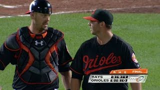 TB@BAL: Britton fans Motter to earn the save