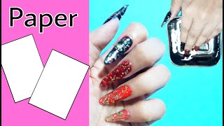 HOW TO MAKE WATERPROOF FAKE NAILS FROM PAPER AT HOME | DIY WATERPROOF FAKE NAILS | Diy Works