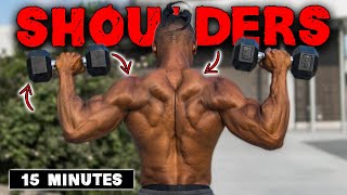 15 MINUTE LIGHTWEIGHT DUMBBELL SHOULDERS & TRAPS WORKOUT!