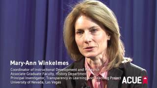Mary Ann Winkelmes Transparency Framework 1 Purpose