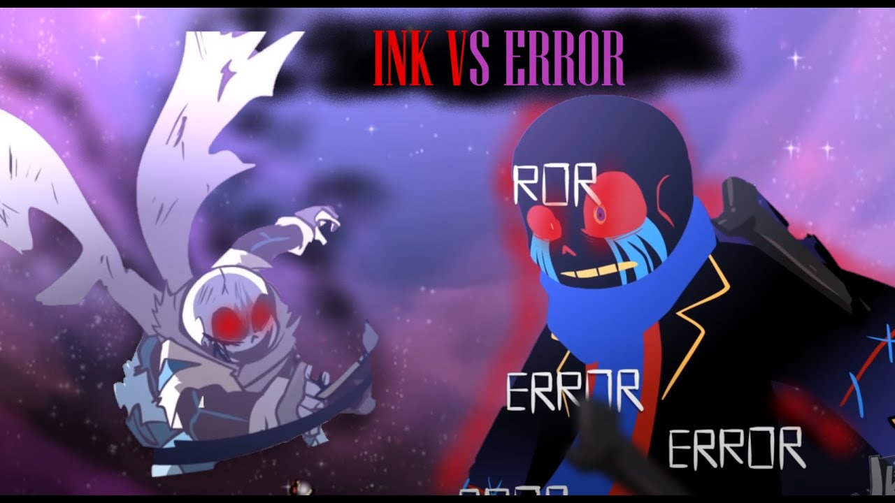 Error scene. Эррор и Инк битва. Underverse Ink vs Error. Инк Jael Penaloza. Битва с Инк Сансом.