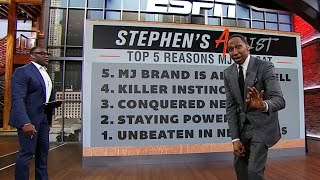 MICHAEL JORDAN THE GOAT 🐐 Stephen A.'s TOP 5 reasons why MJ still reigns | First Take