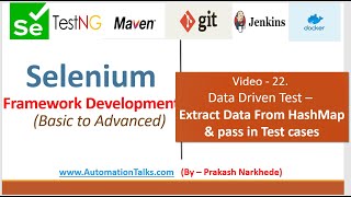 Selenium Framework Basic - 22- Data Driven Test- Part 7. Pass Test data from HashMap to Test case
