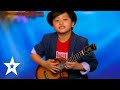 10 YEAR OLD ROCKS THE STAGE! UKULELE Rock Star Feng E All Auditions! On Asia's Got Talent