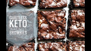 The Best Guiltless Keto Walnut Brownies | Easy Fudgy & Moist Brownies | Sugar-free | Only 2g carb