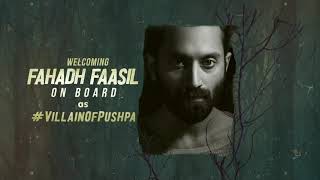 Welcome Fahadh Faasil on Board |  Allu Arjun | Pushpa | Rashmika | Sukumar | Mythri Movie Makers